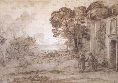 Claude Lorrain Landscape with Abraham Expelling Hagar and Ishmael (mk17)